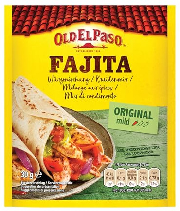 Old El Paso Fajita Würzmischung Fertiger Gewürzmix für mexikanische Fajitas, 30 g