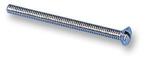 Duratool D00781 M3.5 x 75mm Slotted Nickel Electrical Socket Screws, 50 Pack
