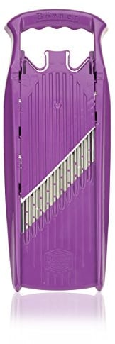 Börner Welle-Waffel PowerLine Gemüsehobel (Violett) • Gemüseschneider für Wellen- & Waffelschnitt • Wellenschneider Gemüse • Hobel für Gitterkartoffeln & Pommes • Kartoffelhobel Welle