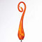 CRISTALICA Gartenskulptur Bogen Schnecke Fackel Glas Rot Orange 45 cm mit Stab