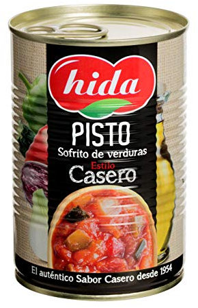 Hida Pisto Sofrito de Verduras - Paquete de 6 x 400 gr - Total: 2400 gr