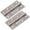 5X Pairs of Narrow Frame Fit Door Hinges - 125mm/5 Strong Silver Steel Butt Set