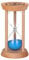 Weiye Mini Sablier en bois - Pour la maison, le restaurant - 1 minute/3 minutes - Couleur bois 3min Wood + Blue