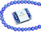 NBEADS 1 Fil (Environ 41 Pcs) Bleu Plat Rond Mauvais Œil En Verre Faite Main Lampwork Perles Charms Spacer Perles pour Bracelets Collier Bijoux, 10 × 4mm, Trou: 1mm