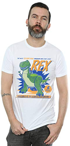 Disney Men's Toy Story 4 Rex Terrifying Dinosaur T-Shirt White XX-Large