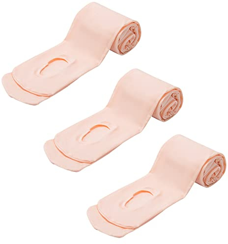 MANZI 3 Pairs Women's Girl's Dance Tights Convertible Transition Ballet Tights 40D Ballet Pink L(11-14y)