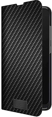 Black Rock - Hülle Carbon Booklet Klapphülle Case Passend für Samsung Galaxy A71 I Fiber Cover, 360 Grad Handyhülle, Magnet Verschluss (Schwarz)