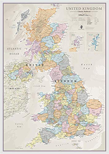 JYTD 1000 Pieces Adult Wooden Jigsaw-Gift-DIY Decorative Jigsaw Gift Puzzle Game Casual Toy-Map Of The UK 75 * 50CM