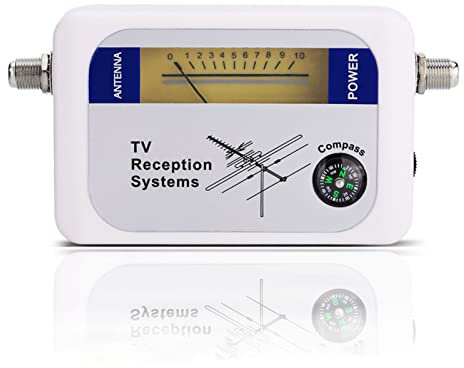 Cuifati Digital TV Antenna Finder, Portable Satellite Signal Finder, TV Signal Strength Meter Detector Receiver, With Backlight/Compass