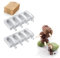 silikomart | GEL01M Silikon-Eisformen-Set MINI CLASSIC, antihaftbeschichtet, 4 Kavitäten, Packung mit 2 Kuchenformen + 50 Holzstäbchen, Easy Ice Cream, 73 x 38 h 18 mm, Made in Italy