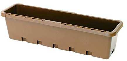 GreenLife Blumenbox 3 Stück Pflanzkasten Blumenkasten Balkonkasten (Terrabraun)