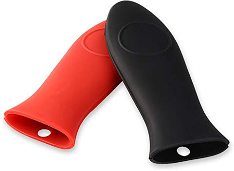 WIFUN 2 Pieces Hot Handle Holders, Silicon Panhandle Covers Heat Resistant Paholder for Cast Cookware in Kitchen