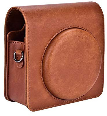 Dioche Fujifilm SQ6 Camera Case, Kameraschutzhülle aus PU-Leder mit Schultergurt und Tasche, Braun, braun