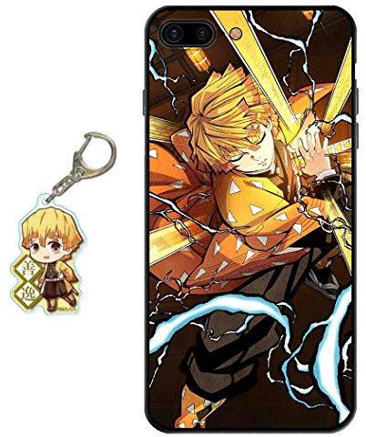 Staremeplz Compatible iPhone 7 Plus/8 Plus Case - Anime Design with Figure Keychain, Soft Silicone Flexible TPU Animation Phone Case