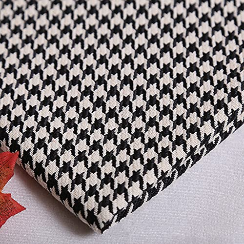 Klassischer Hahnentritt-Polyester-Baumwoll-Quiltstoff, Leinenstoff, Bastelstoff für Schneiderarbeiten, Taschen, weicher Sofakissenbezug, Gartentischdekoration
