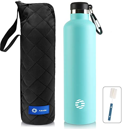 FEIJIAN Gourde Isotherme - Bouteille Isotherme - 750ml/ 1L - Gourde Inox Bouche Standard - Bouteille Sport Étanche - Enfant sans BPA, Cadeau pour les Sportifs
