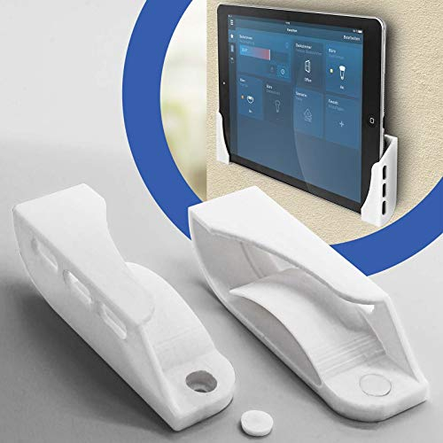 Tablet Handy Wandhalterung Smarthome Halter Universal passend für iPad iPhone Samsung Weiß