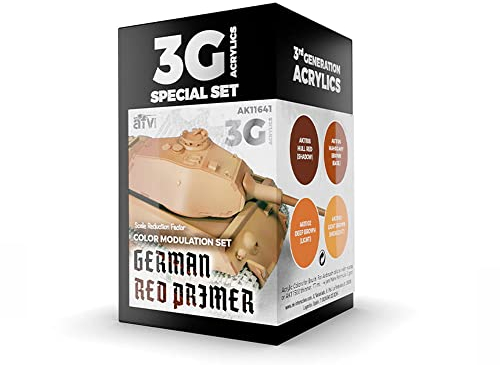 AK Acrylics 3Gen AVF SET AK11641 MODULATION GERMAN RED PRIMER 3G (4x17ml)