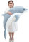 Kekeso Delfin Plüschtiere Schöne Gefüllte Weiche Tier Umarmungskissen Delphin Puppen für Kinder(70cm/27.55inch,Grau)