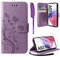 AROYI Lederhülle Kompatibel mit Samsung Galaxy A53 5G Hülle und Schutzfolie, Flip Wallet Handyhülle PU Leder Tasche Case Kartensteckplätzen Schutzhülle Lila