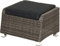 Strandkorbwerk Rocking Living Hocker grau-Mix Fußbank Bank Fußhocker Rattanhocker Polyrattan