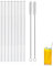 8 pailles en verre réutilisables, pailles droites transparentes pour boissons froides smoothie milkshake Cocktail