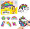 Wishstar 14pc Diamant Painting Sticker Diamond Painting Bilder Kinder，5D Einhorn Geschenke Painting Mosaik Basteln Set für Mädchen，DIY Arts Crafts Aufkleber Einhorn/Meerjungfrau Set