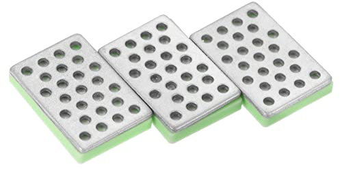 PATIKIL 1.2x0.8 1000 Grana Extra-Fine Sci Snowboard Diamante Pietra 3pz Sci Bordo Affilatore Diamante Bordo Lime Snowboard Pietra Dentellata Verde