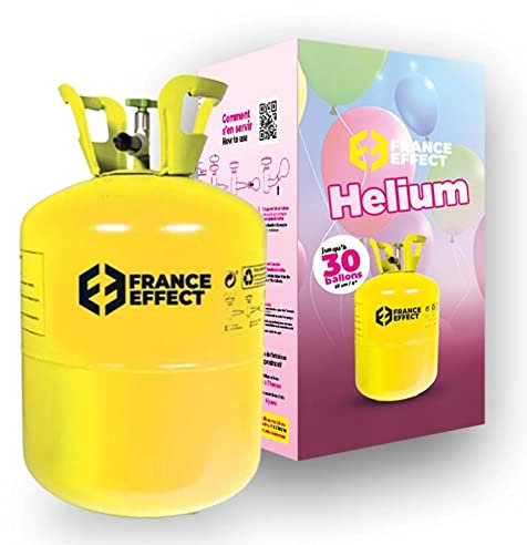 France Effect Bouteille Hélium 30 Ballons : Bouteille d'hélium 0.25m3 - Gonflez et faites flotter vos ballons, parfait pour les fêtes & mariages - Remplie en France