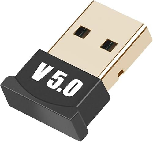 USB Bluetooth 5.0 Adapter for PC Laptop, Wireless Bluetooth Dongle/Receiver for windows 10/8/8.1/7/XP, Plug and Play, Wireless Transfer for Headset Speaker Keyboard Mouse Printer