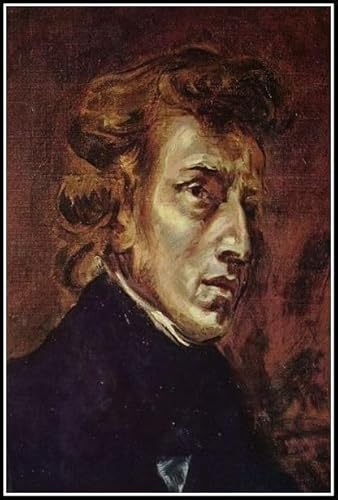 Frederic Chopin Gemälde von Eugene Delacroix 5D Diamant Malerei Kit für Erwachsene Kinder, DIY Kunst Handwerk für Home Wall Decor Geburtstagsgeschenke