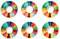 BaronHong Brosche mit Zielen für nachhaltige Entwicklung, Anstecknadel der Vereinten Nationen für SDGs, Regenbogen-Anstecknadel, Emaille-Anstecknadel-Dekoration (6er-Pack, M)