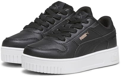 PUMA Mädchen Carina Street Sneakers 31, Black Rose Gold White Metallic