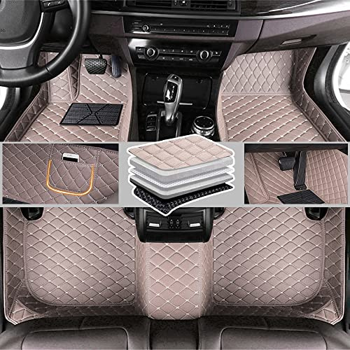 Romanbin Nach Maß Auto Fußmatten für 99% Stufenheck, Schrägheck, Coupe, Kombi, Cabriolet, Großraumlimousine 2000-2024, PU-Leder Allwetter Auto Fussmatten(Grau
