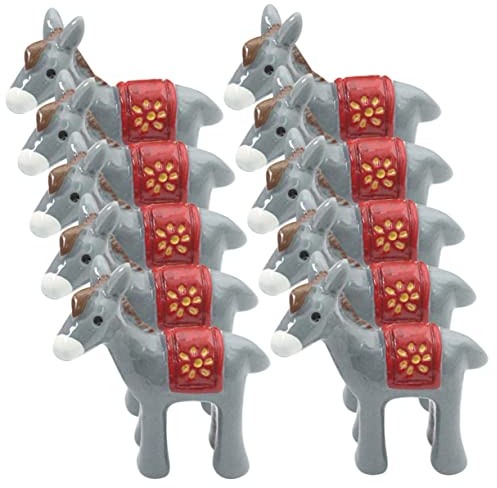 Alipis 10 Stück Kleine Eselspielzeuge Nutztierfigur Esel Ornament Harz Esel Statue Dekor