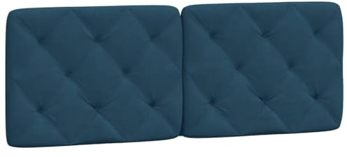vidaXL Kopfteil-Kissen Blau 120 cm Samt