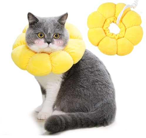 ElevaPulse Halskrause für Katzen und Kleine Hunde - Einstellbar, Nach Operation und Verletzungen (S)