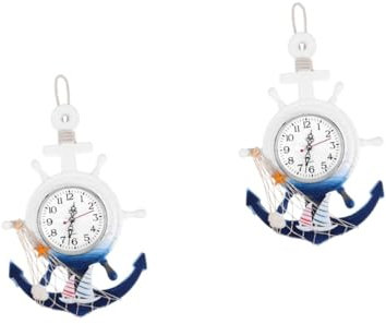 Alipis 2 Stück Wanduhr Boot Uhr Wand Dekorative Uhr Boot Hängeuhr Uhr Im Mediterranen Stil