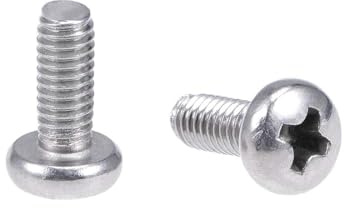 TOP-VIGOR M4 x 10mm Machine Screws, 20Pcs Phillips Pan Head Screws | 304 Stainless Steel Fully Threaded Cross Head Fastener Bolts for Electronics, Machinery, Equipment Assembly, Repairs
