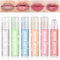 YIBABY 6 Stück Lipgloss Set, Glitzer Lipgloss Aufrollen, Farblos Lipgloss Durchsichtig Lippenöl, Lip Gloss für Langanhaltend Glossy Pflegende Lippen