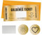 QUIIEOSKIA 5 Set Goldenes Ticket, Gutscheine zum Selber Ausfüllen, Rubbelkarte zum beschriften für Personalisierte Geschenke,Geburtstagskarte, Kinogutschein