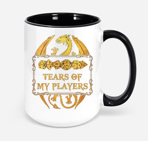 HSIRYAOHD Mug Dungeons and Dragons Tears of My Players (Noir) 325 ml