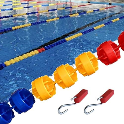 12 Cm Langes Schwimmseil Zum Unterteilen Des Pools, Sicherheitsschwimmbecken, Tiefes, Flaches Ende, Bahntrennseilbojen, Poollinie Für Den Wasserbereich Im Innen- Und Auß,Nylon Rope Style-8m/26.3ft