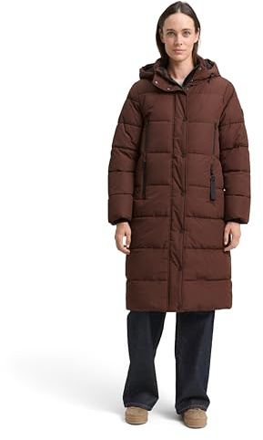 TOM TAILOR Damen 1047532 Puffer-Mantel mit abnehmbarer Kapuze