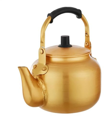 Aluminum Kettle - Open Campfire Coffee Pot, Camping Stove Tea Kettle | Portable Kettle, Small Teapot for Hiking, Camping, Travel, Picnic, Lightweight Aluminum Tea Maker for Outdoor Cooking