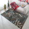 RUGMRZ Teppich Wohnzimmer Kurzflor Teppichs Schlafzimme 180x280CM kinderzimmer Teppich mädchen Teppich mädchenzimmer Braun Rechteckiger Teppich mit blauem Pflanzendruck
