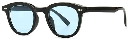 YIHANSS Vintage Sunglasses Women Rivet Frame Red Lens Retro Acetate Sun Glasses Shades Men