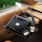 WISFISSH 3 in1 Car Steering Wheel Tray Table for Laptop, Height Adjustable Car Table Tray for Driver, Car Food Tray with Drinks Holder,Multipurpose Travel Car Accessories for Long Road Trips-Black