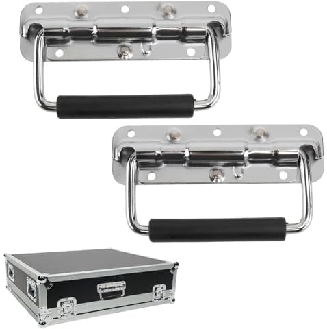 2 Stück Klappgriff,140mm Klappgriff Edelstahl,Klappgriffe,Gefedert Kistengriff, Tragegriff Für Kisten,Metall Griffe Tragegriff Mit Frühling, Für Lautsprecherboxen, Werkzeug Boxen, Toolbox, Kiste