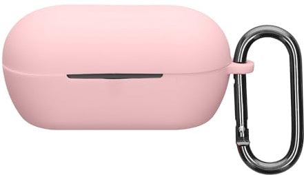kwmobile Silicone Cover Compatible with Sony WF-C710N - Case Cover Stick-On Skin with Clip - Dusty Pink